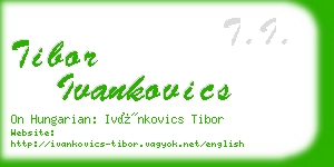 tibor ivankovics business card